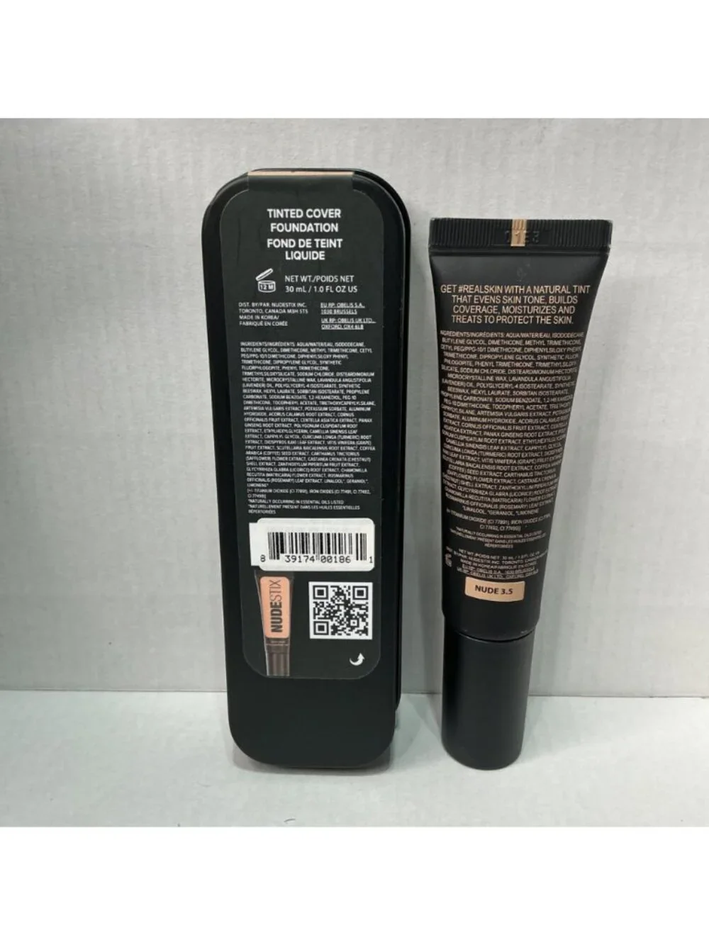 Nudestix Tinted Cover Foundation Nude 3.5 30ml Natural Finish With Tin Box